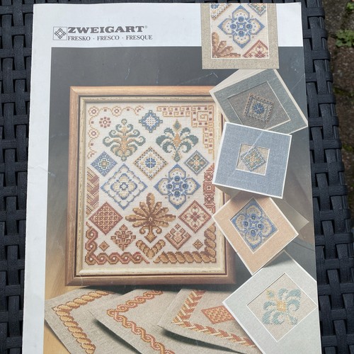 Kreuzstichkarte Fresko Zweigart Motive Muster Farbkarte 110x140 Stiche
