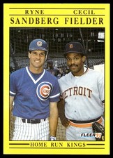 Home Run Kings (Ryne Sandberg / Cecil Fielder) 1991 Fleer #709 MLB READ