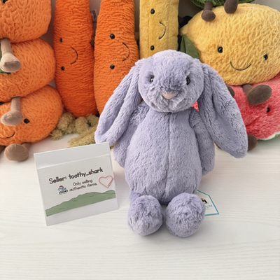 Jellycat Medium Bashful Viola Bunny BNWT - 100% Authentic - Fast