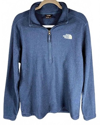 Mens The North Face:Textured Cap Rock Quarter-Zip Blue Outdoor Gorpcore Size Med