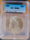 1887 Morgan Dollar ICG  MS64   VAM-12A DDO GATOR & CLASH