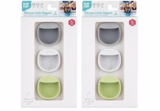 Bumkins Silicone Little Dippers 3-Pack Bundle of 2 Baby Feeding Cups NIB