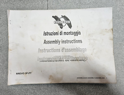 Enorossi Assembly Manual for PREVO 3P-PT Rotory Rake