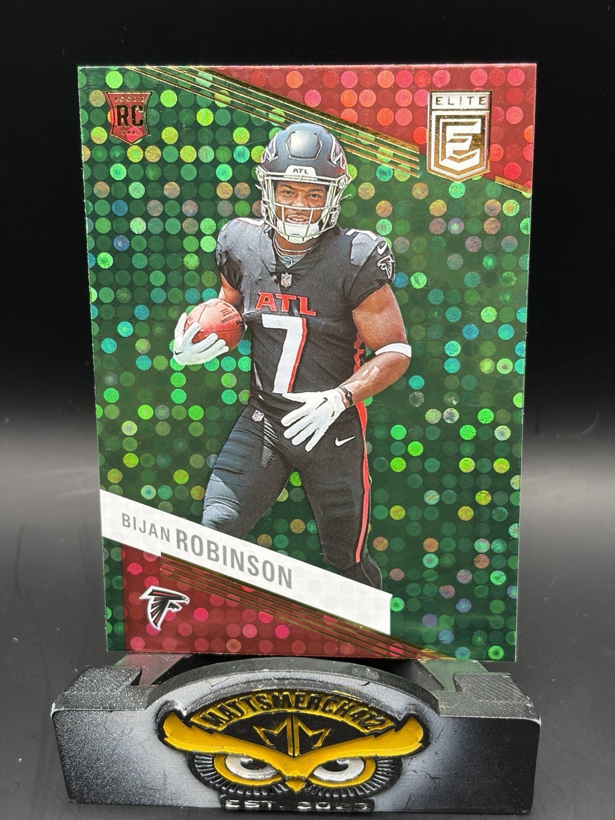2023 Panini Donruss Elite - Rookies Bijan Robinson #104 Green Disco (RC)