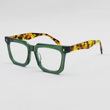 Square Thick Acetate Eyeglass Frames Fashion Rim Wide Reading Glasses Men Women