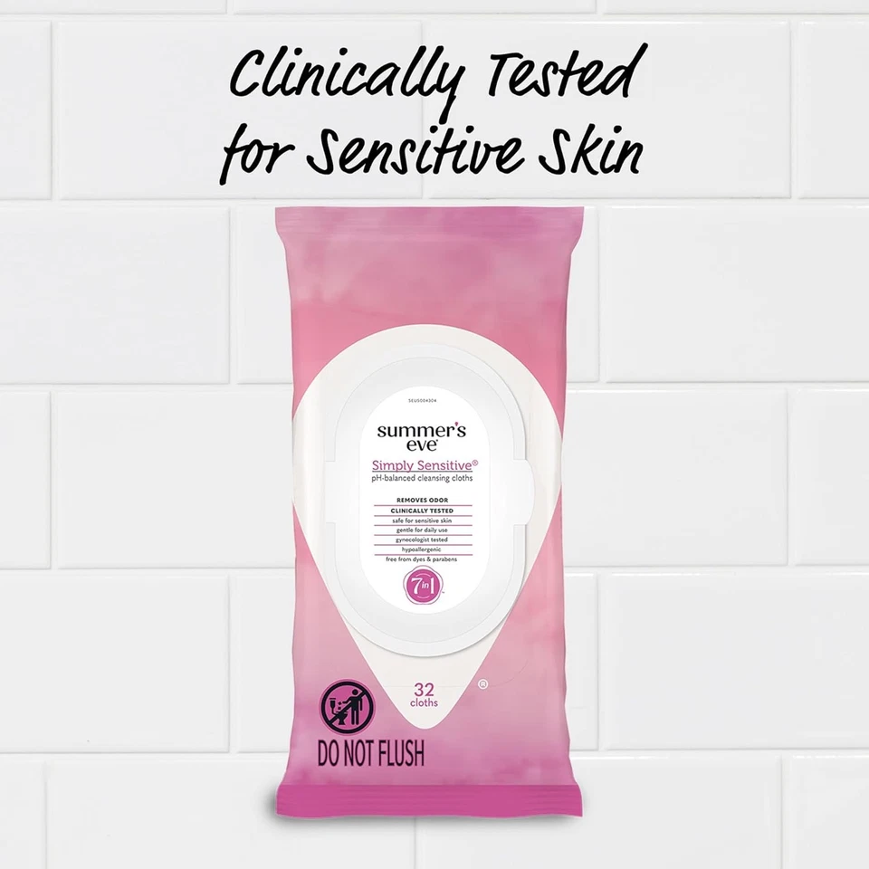 Summer's Eve Simply Sensitive Daily Gentle Feminino 32 unidades (pacote com 4) - Imagem 4 de 4