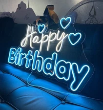 Custom Neon Birthday Sign – Personalized Name Light Up Party Decor Gift