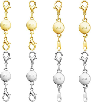 Magnetic Necklace Clasps 925 Silver Jewelry Closures Chain Extender Connectors 8