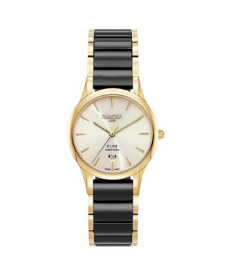 ROAMER Women Quartz Casual Watch Classic Dress Yellow Dial Waterproof Round Swis