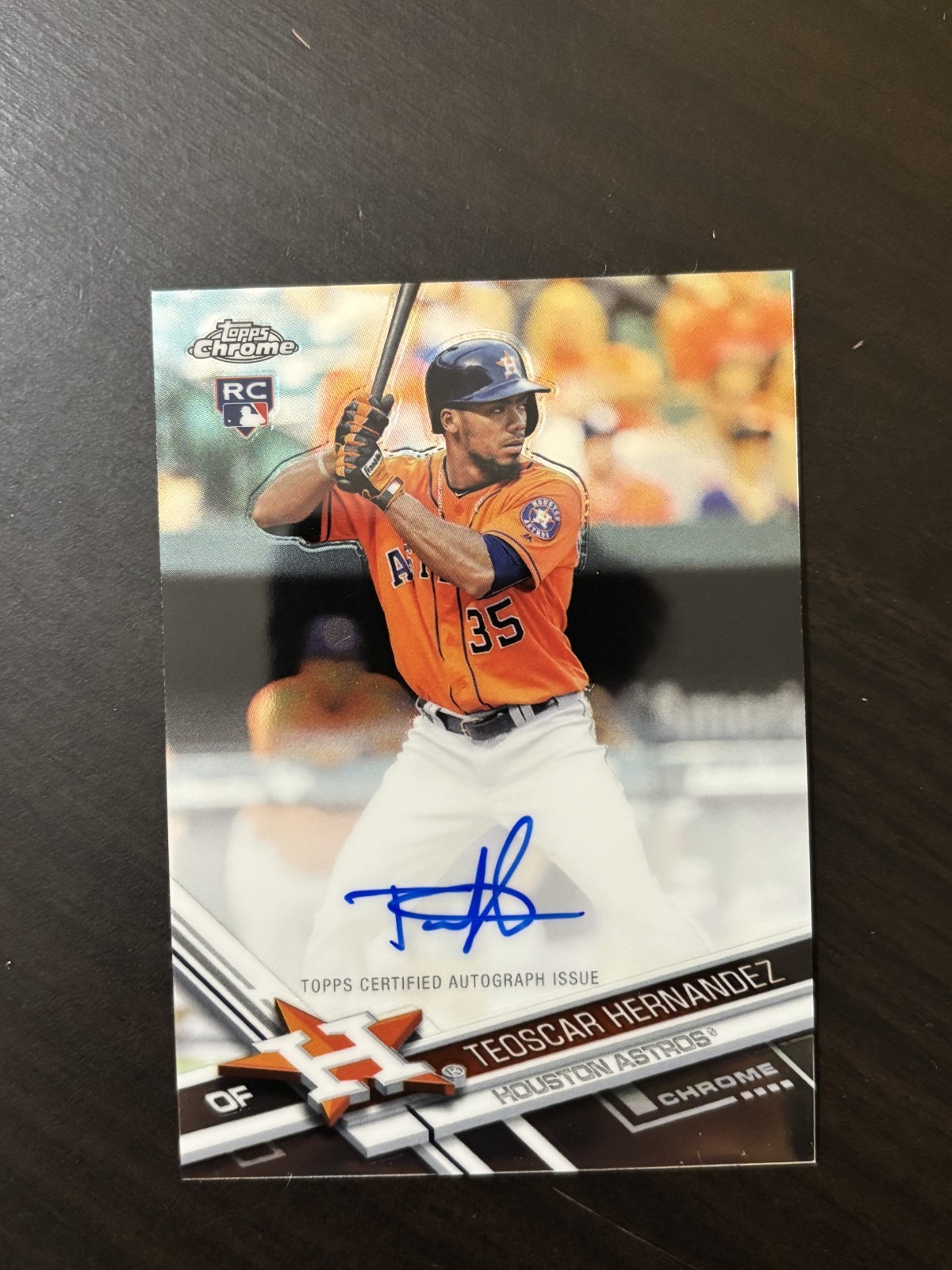 Teoscar Hernandez 2017 Topps Chrome Rookie Autograph #RA-TH RC Auto Signature