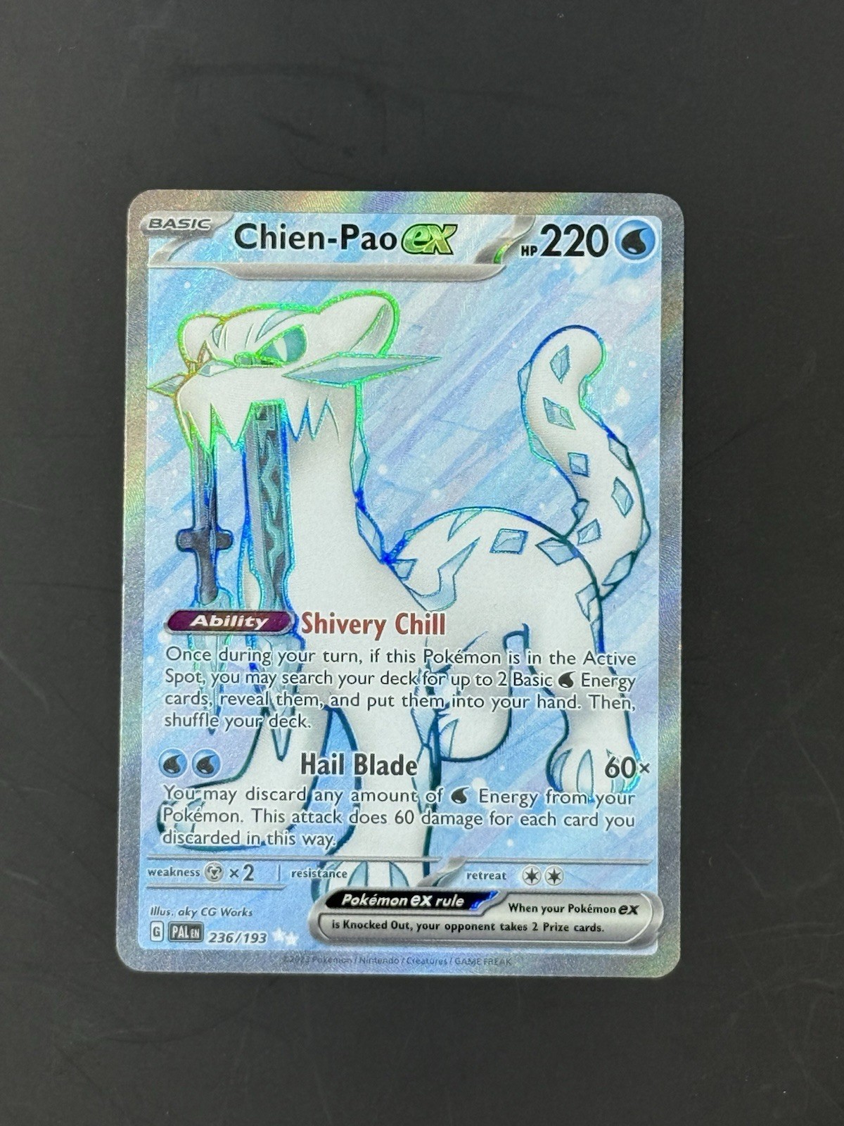 Chien-Pao ex 236/193 Sv02: Paldea Evolved Holo Near Mint / Mint Pokemon Card