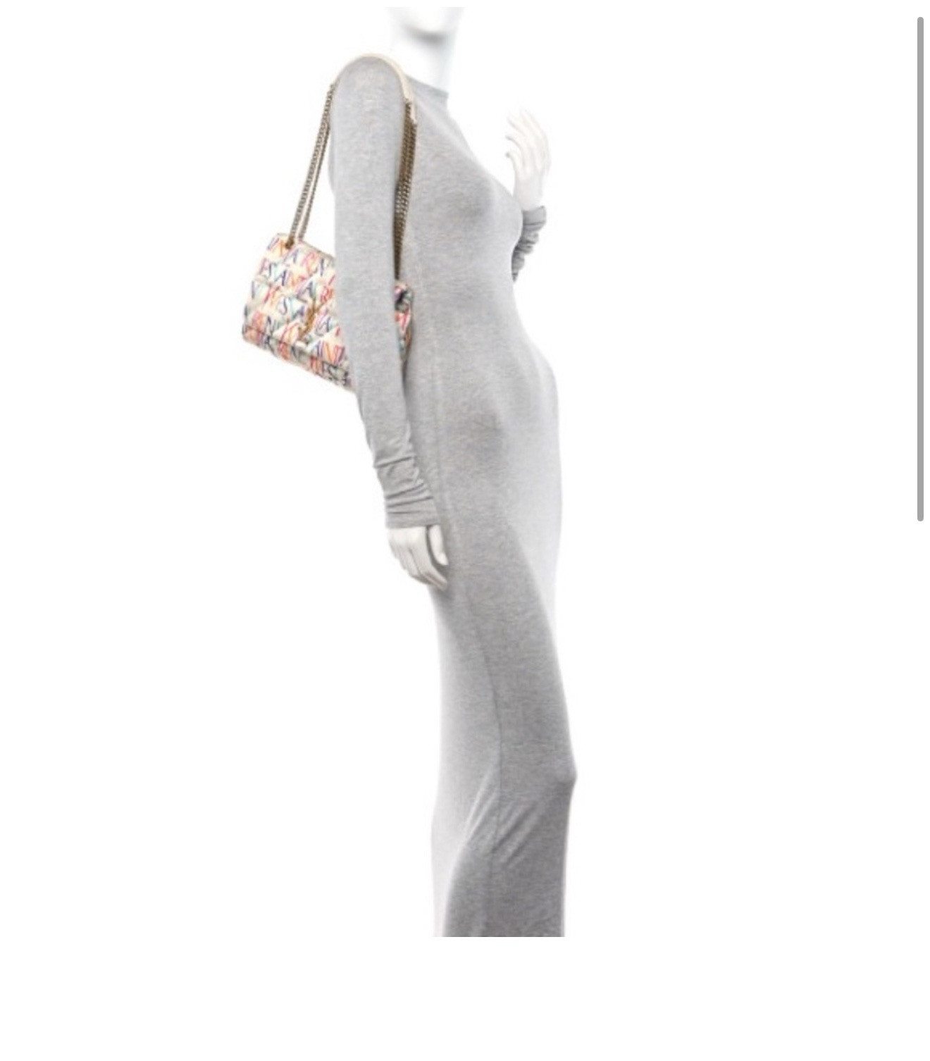 SAINT LAURENT Monogramma patchwork nuovo con etichette YSL seta Carre Rive stampa Gauche Medium Jamie $2800