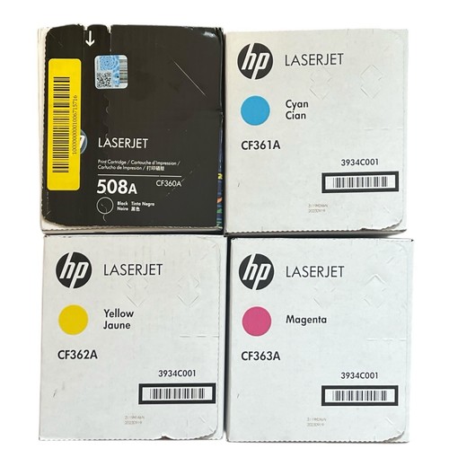 Genuine New Sealed HP 508A CYMK TONER SET CF360A CF361A CF362A CF363A ...