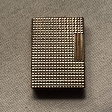Vintage S.T. Dupont Lighter &ndash; Gold Tone Vertical Lines &ndash; Paris &ndash; France -