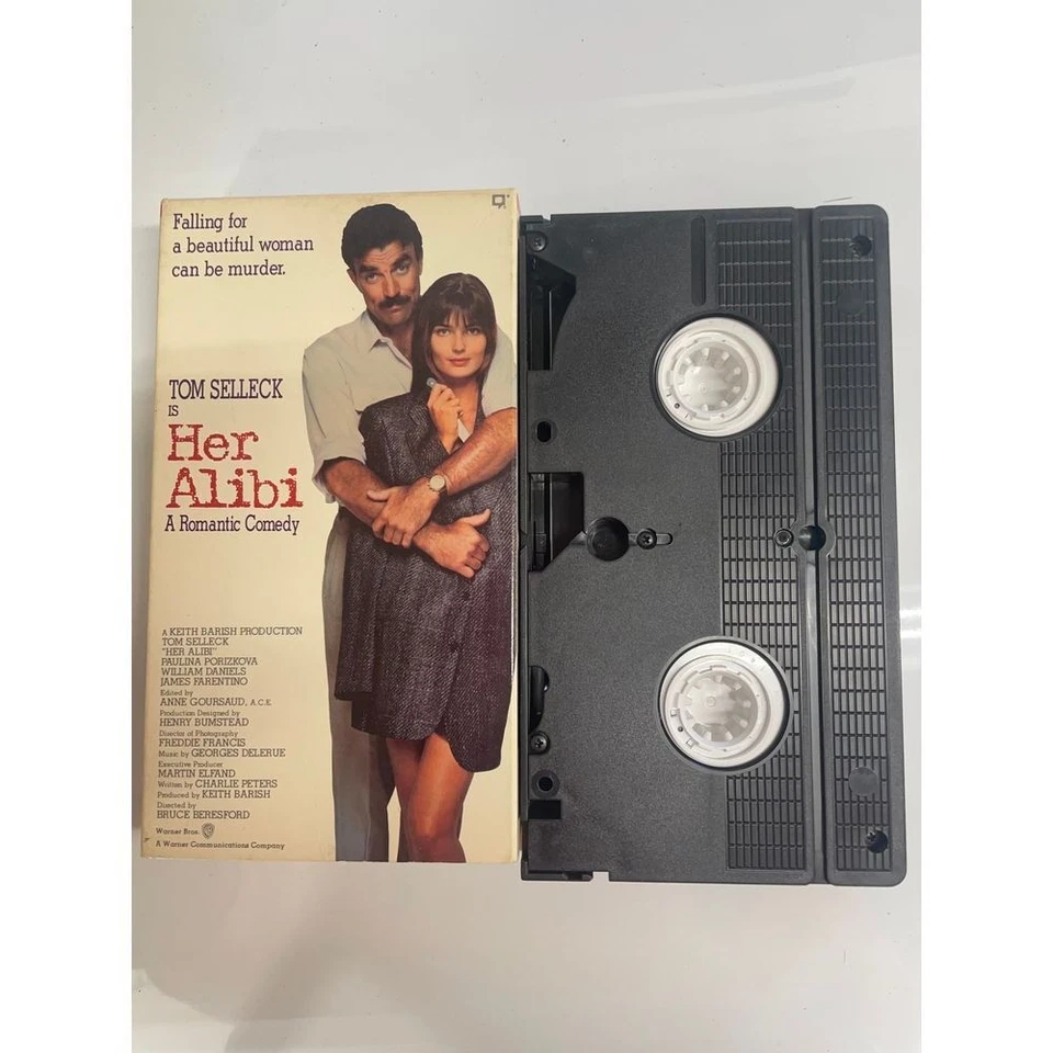 Her Alibi VHS Tape Tom Selleck Romantic Comedy Movie 1989 Warner Home Video Foto 4 de 4