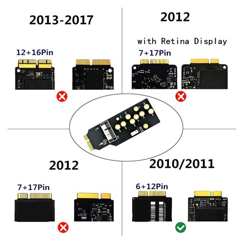 12+6Pin WiFi Network Card And BT Module Protector Adapter For Air 201 FY - Afbeelding 3 van 23