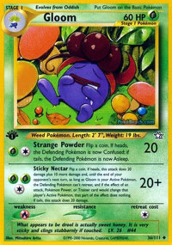 Gloom - 36/111 - Uncommon - 1st Edition - NM - Neo Genesis