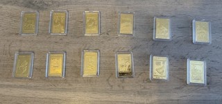 12 x Beautiful 10g Gold Zodiac Bars In Capsules
