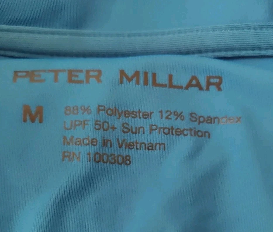 NUEVO CON ETIQUETAS MEDIANA Dama USGA Oakmont Peter Millar Camisa de Sol Ligera 1/4 Cremallera Precio de venta sugerido por el fabricante $110 Foto 4 de 4