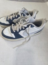 Nike Court Borough 2 Low Grey Fog Mystic Navy - BQ5448-016 SIZE 5Y USED