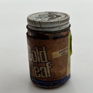PPG? Gold Leaf Finish Copper Leaf Color Very Rare Vintage Open 1/3 Full 2 floz