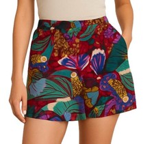 Farm Rio Shorts Toucan Birds Colorful Tropical Print Shorts medium M