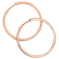 Creolen Rund 925 Sterling Silber Rotgold Vergoldet Ohrringe