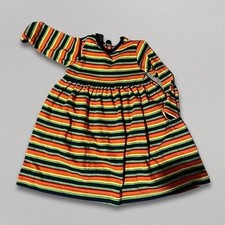 Vintage Kelly's Kids Dress Rainbow Striped Soft Cotton Blend Multicolor Girls  