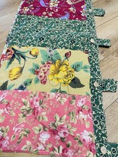 NEW Cotton Patchwork Valance FOLKSY Country COTTAGE Farm Florals 80x17"