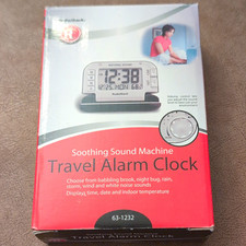 RadioShack 63-1232 Soothing Sound Machine Travel Alarm Clock Vintage New