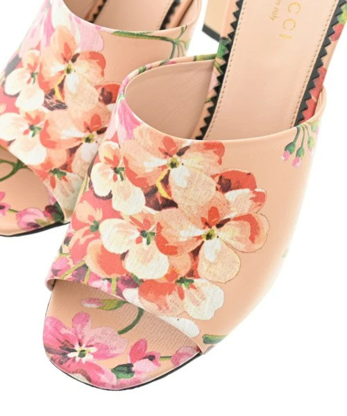 GUCCI Sandals Women's EU36 (approx. 22.5cm) Pink x Beige x White etc. (Floral Pa thumbnail 5