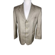 jones new york Men's Sz 42R Biege Color Wool Silk Blend Sport Coat S46