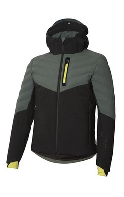 ZERO RH+ TRIMATERIC SKI JACKET INU3009 BLACK AND GRAY WITH YELLOW ACCENTS