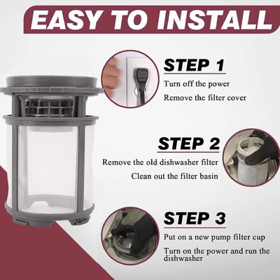 HG W10872845 Dishwasher Pump Filter Cup ABS Dishwasher