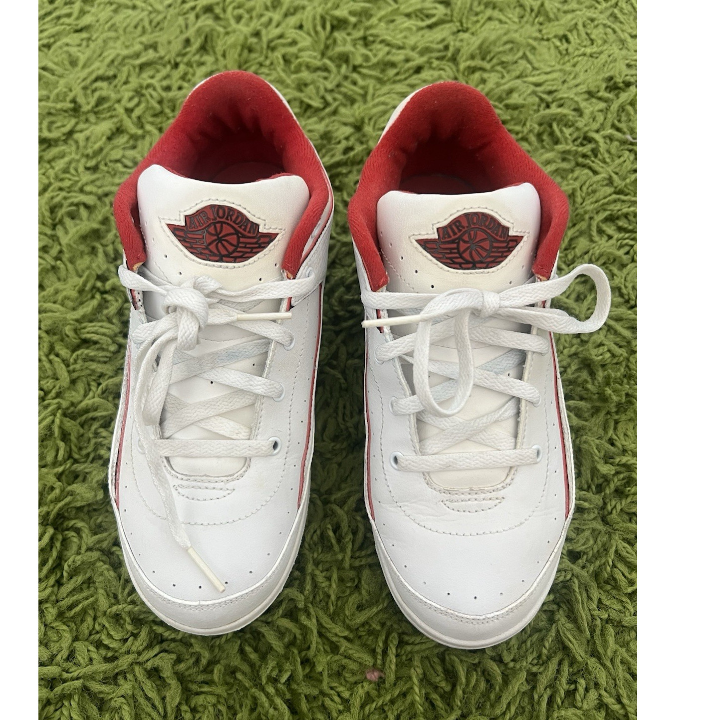 Jordan 2 Retro Low White Varsity Red (2004) GS SIZE 4