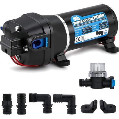 12V DC Automatic Water Pump, Pressure Pump, 40 Psi, 2.8 Bar, 130 W, 17 Lpm/mi...
