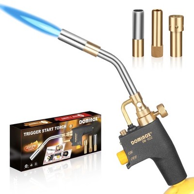 DOMINOX Propane Torch Head with 3 Nozzles, Propane Trigger Torch