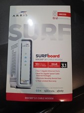 ARRIS SURFboard SB8200 DOCSIS 3.1 Cable Modem 10 Gbps 2 LAN Ports White