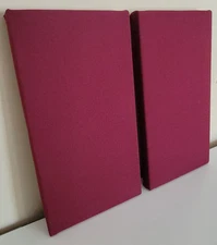 6 Sound Absorbing Acoustic Wall Panels in Burgundy - SET of 6