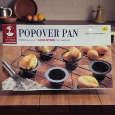 Vintage Popover Pan ROSHCO BAKERS ADVANTAGE Commercial Weight Bakeware 6 Cup NOS