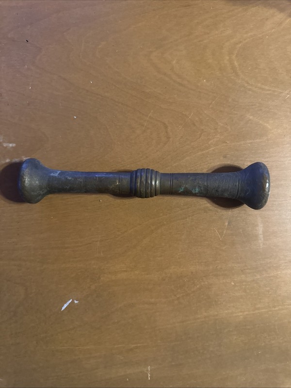 Antique Brass Pestle 8” 1.1 Lbs