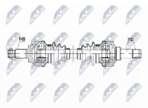 Original NTY Drive Shaft NPW-BM-048 For BMW