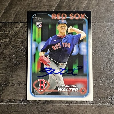 Brandon Walter Signed IP Auto 2024 Topps #193 RC RED SOX Rookie baseball card AU