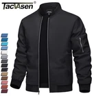 Men's Lightweight Bomber Jacket Spring Fall Thin Casual Coat Full-Zip Work Coats