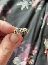 Sara Cov Silver Cluster Type Ring With Crystals Inserted Beautiful Pieces