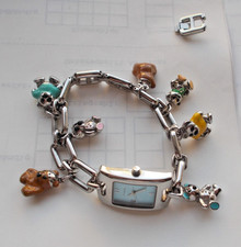 Armbanduhr F2 Fossil ES-1652 Bettelarmband mit 7 Bärchen Damenuhr …