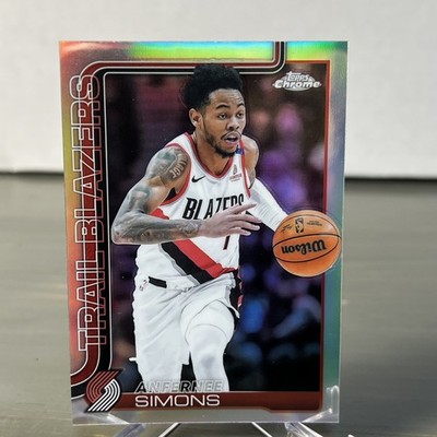 Anfernee Simons 2025-26 Topps Chrome Refractor #122 Trail Blazers