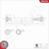 Esen SKV Antriebswelle 76SKV138 FüR Jeep Cherokee 3 WH WK CRD 4X4