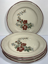 4 Dinner Plates Finesse in Carolyn SY-30002 International Stoneware Japan 10.5"