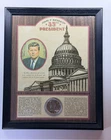 1964 KENNEDY HALF DOLLAR BU - Coin History w/Frame Included - STUNNING DISPLAY!